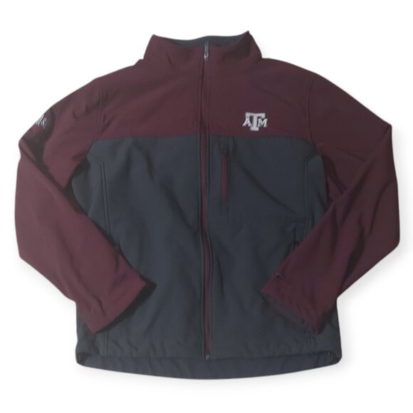 Texas A&M Aggies Jacket Mens Maroon Gray Full Zip Lined Wind-Resistant XL Read - Picture 1 of 10